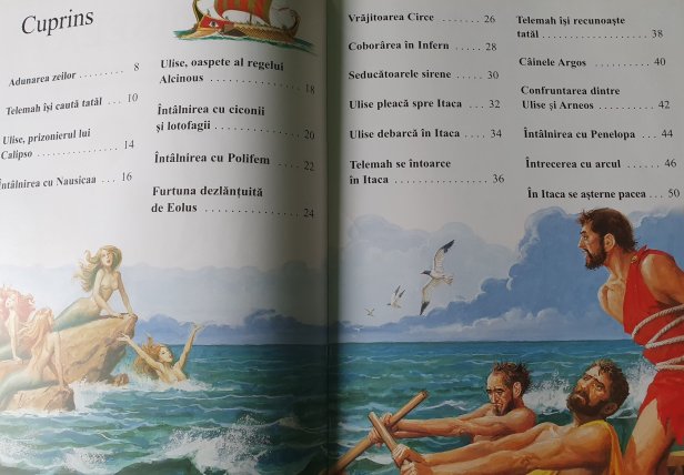 Odiseea - cuprins